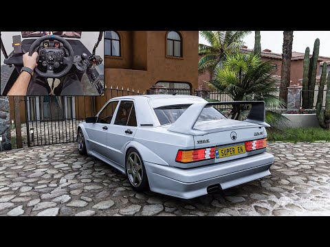 Mercedes-Benz 190E EVO II - Forza Horizon 5 | Logitech G923 Steering Wheel