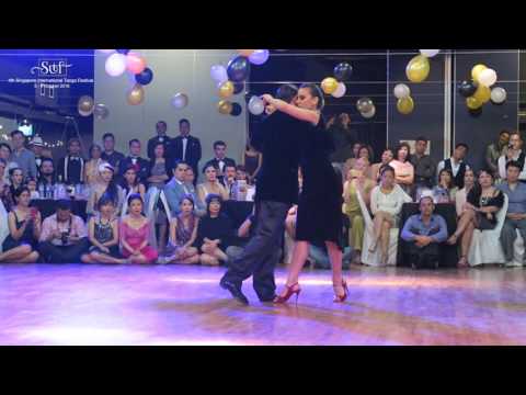  Neri Piliu  and  Yanina Quiñones  are  dancing  at  Singapore International Tango Festival  in  2016