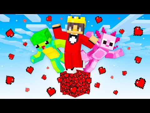 Surviving One HEART Block in Minecraft!