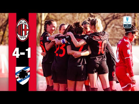 Longo x2, Adami and Stapelfeldt | AC Milan 4-1 Sampdoria | Highlights Women's Coppa Italia