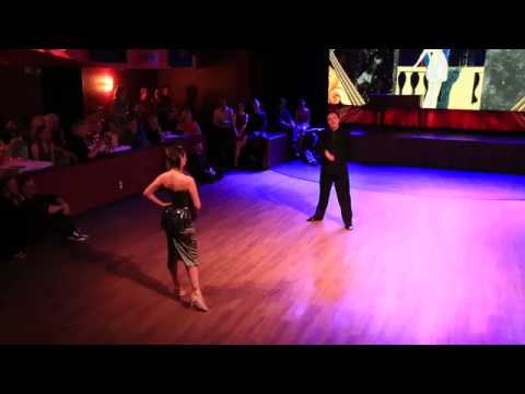  Anna Sokhnenko  and  Sergey Sokhnenko  are  dancing  to  the  milonga  "  Chaparrón  "  by  Juan D'Arienzo  at  White Nights tango festival  in  2018