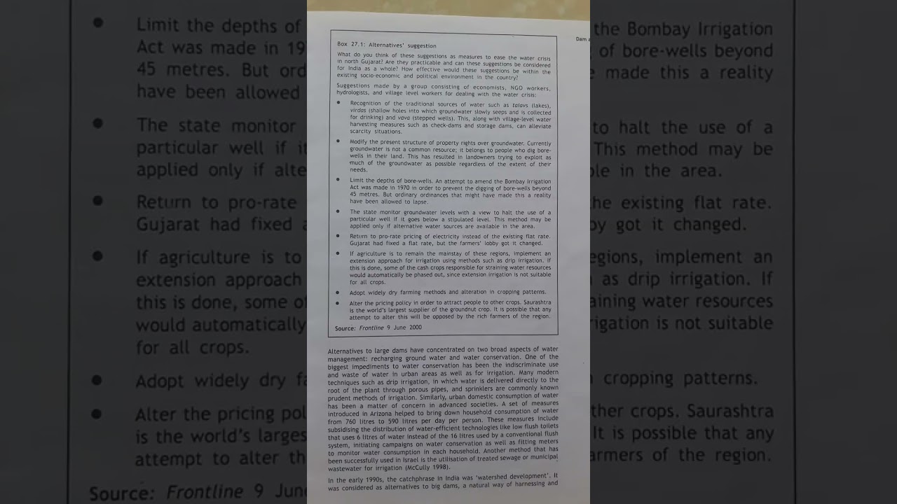 4th part /Which problems are created due to big dam projects?#youtubeshorts