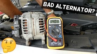 HOW TO KNOW IF YOUR ALTERNATOR IS BAD DEMONSTRATED ON AUDI