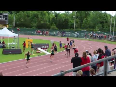 2013 New England Outdoor Track and Field Championship Girls 4x400m Final Heat 06/08/2013