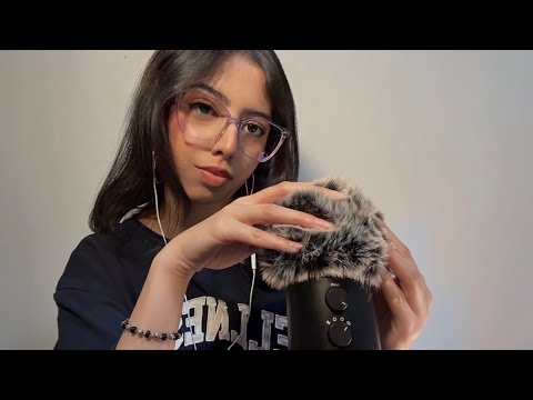 1 Hour ASMR Fluffy Mic Scratching with Rain for Deep Sleep | No Talking