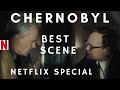Chernobyl Best Scene - Fly over exposed Reactor?