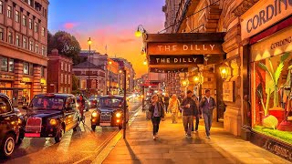 London Autumn Walk 🍁 Luxury Mayfair & West End Evening Tour 2025 | 4K HDR