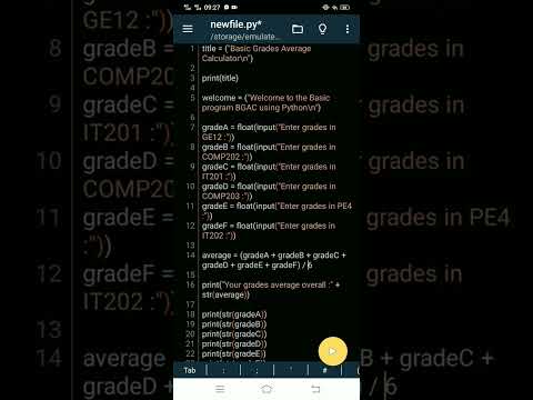 Basic Grades Average Calculator In Python Tutorial