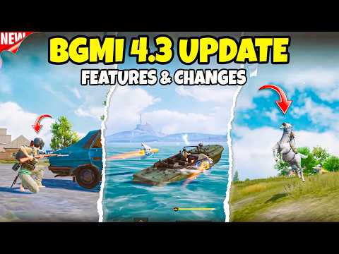 New BGMI Update 4.3 Features And Changes | BGMI New UI Update Beta Changes With New Animations.