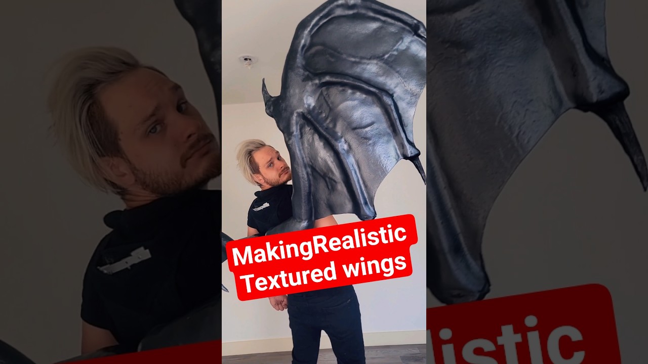 How I made these textured wings #foamcrafts #wings #cosplay #creative