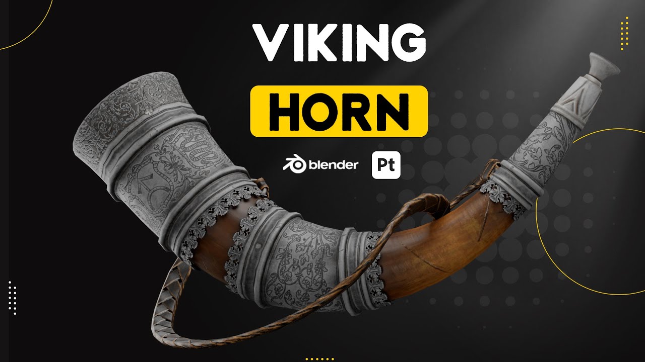 FREE 6 Viking Horn and Tutorial Free 3D Model
