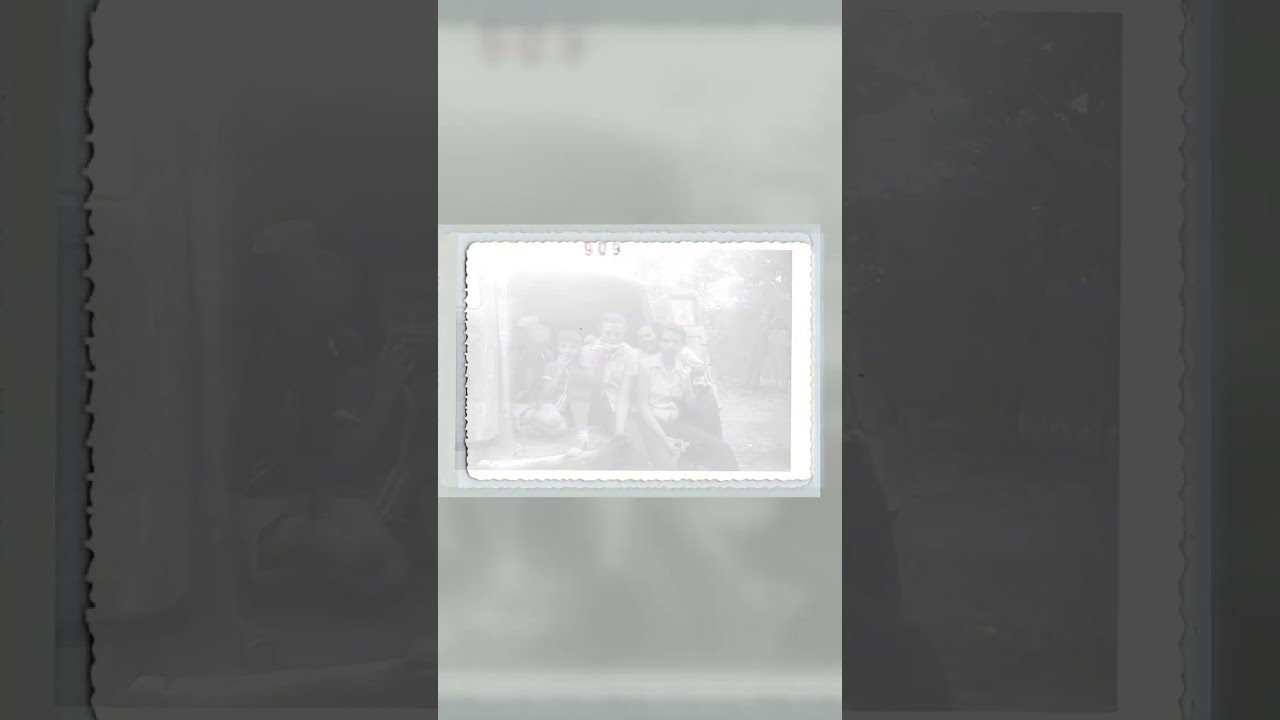 1950s Family Outing in Vehicle, Black and White, 3.5 × 5 inches Video