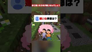 みんなの嫌いな季節は？ #shorts