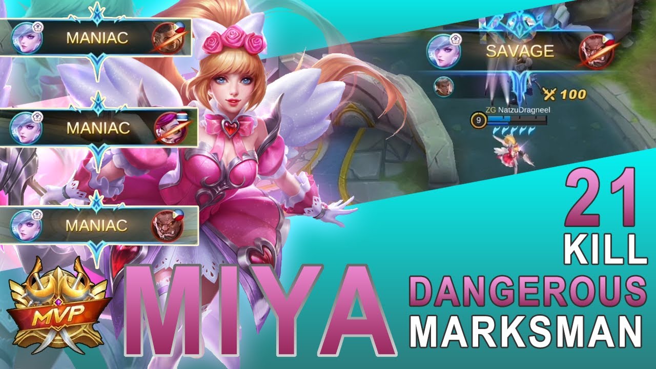 Savage Gameplay Miya 21 kill | Mobile Legends Bang Bang | ML Gameplay 2022