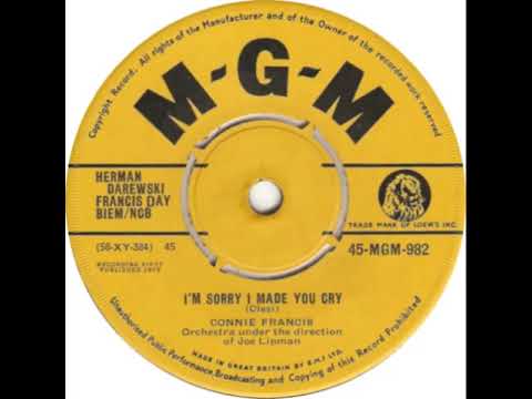 UK New Entry 1958 (98) Connie Francis - I'm Sorry I Made You Cry