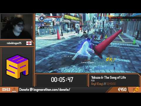 Yakuza 6: The Song of Life | Any% (Easy) by rebeldragon95 | BSG Online #3