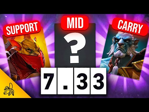 Best 3 heroes in all roles 7.33!