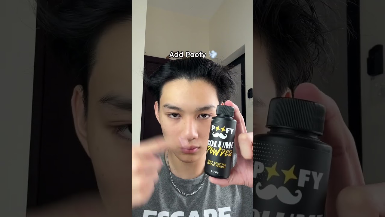 Middle part with texture powder tutorial