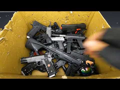 Black Arisofts & Toy Guns Box - BB Colt- SigSauer- Greande-Compass-CapGun_HIGH
