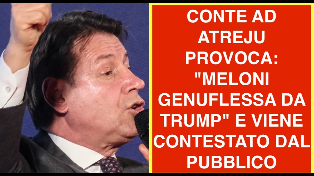 CONTE AD ATREJU PROVOCA: "MELONI GENUFLESSA DA TRUMP" E VIENE CONTESTATO DAL PUBBLICO