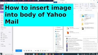 How to insert image into body of Yahoo mail