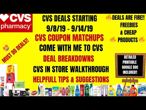 HOT 🔥DEALS & FREEBIES|CVS COUPON MATCHUPS DEALS STARTING 9/8/19|DEAL BREAKDOWNS|COME WITH ME TO CVS Video
