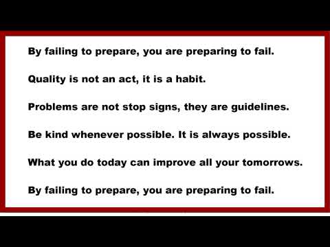 Motivational Quotes: By failing to prepare, you are preparing to fail.