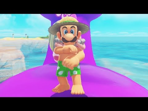 Super Luigi Odyssey Walkthrough Part 8 - Seaside Kingdom + Bubblaine