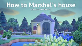 【あつ森】森の中にある自然な花畑付きのジュンの家と案内所までの道作り  | Little house in the forest【島クリエイト】