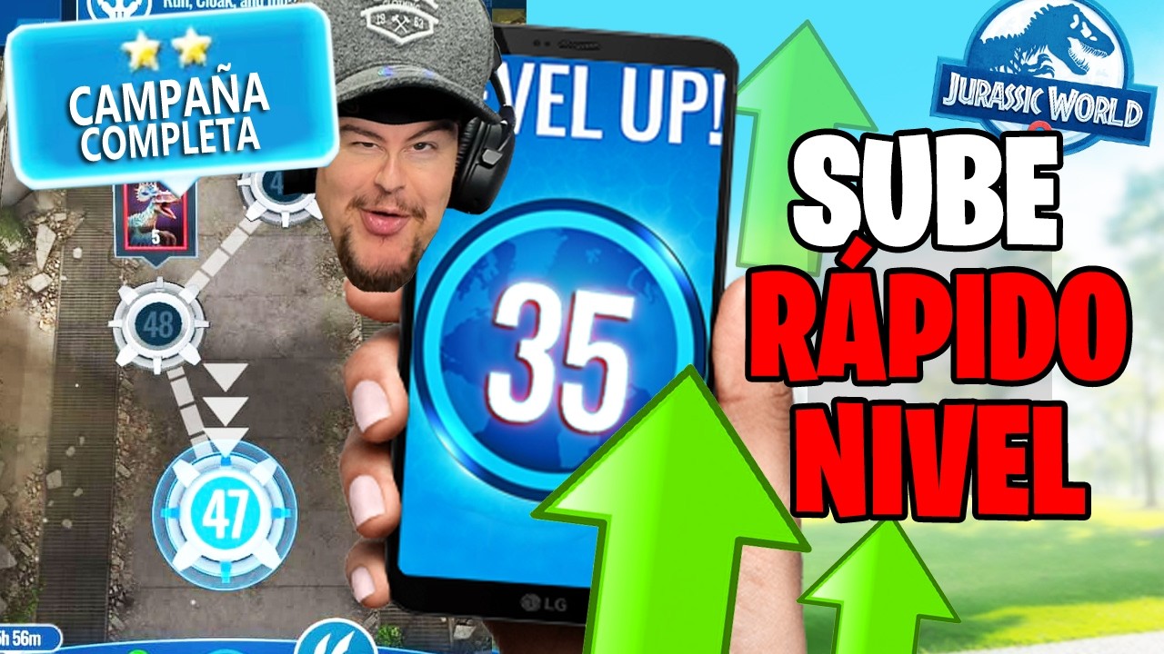 TRUCO🚨CÓMO COMPLETAR MODO CAMPAÑA🚨 y SUBIR RÁPIDO de NIVEL Jurassic World Alive