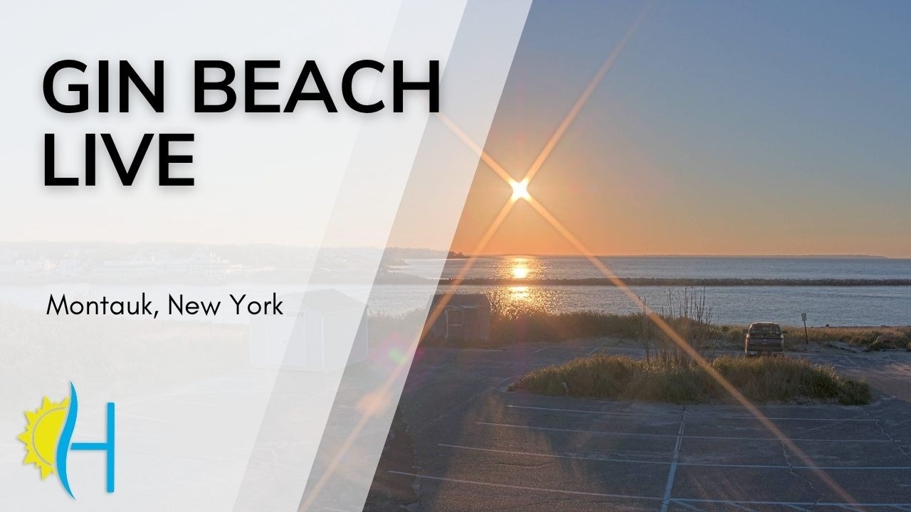 Live webcam view of Gin Beach & Montauk Inlet