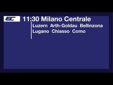 SBB TTS Ansage - annuncio FFS - SBB announcement - Reminder EuroCity per Milano Centrale