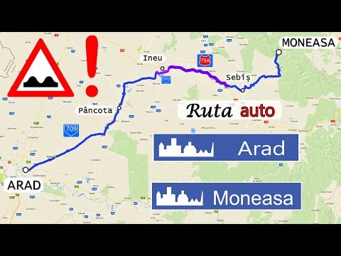 Ruta auto Arad - Moneasa (drum cu multe denivelari!)