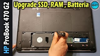 HP ProBook 470 G2 - Upgrade HDD con SSD, RAM, batteria, boot da USB.