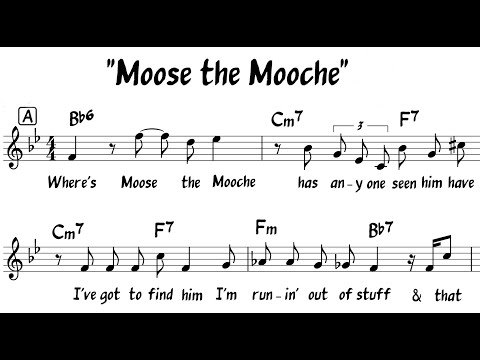 "Moose the Mooche" - Charlie Parker - with Lyrics/Words on Melody & Solo by Anthony Proveaux
