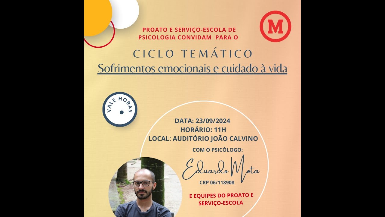 CicloTemático Sofrimentos emocionais e cuidado à vida