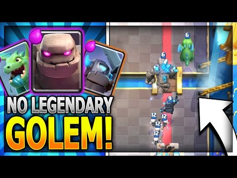 NO LEGENDARY GOLEM BEATDOWN DECK TO WIN!! Legendary Arena 11 in Clash Royale