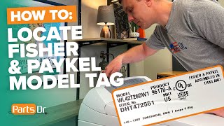 How to Locate and Read the Model Tag on a Fisher & Paykel Top Load Washer or Dryer
