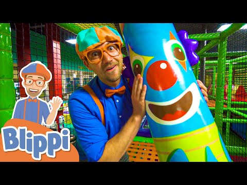 Learn With Blippi At An Indoor Kids Playground! | Educational Videos For Toddlers