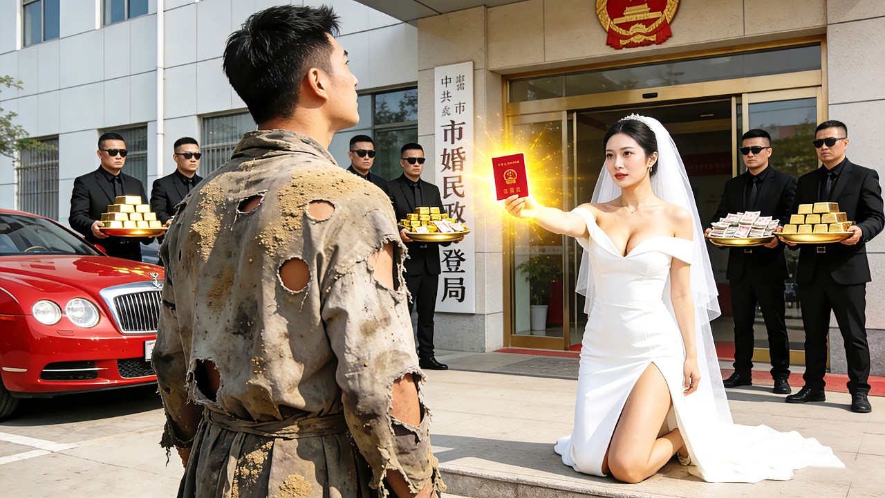 穷小伙领证当天被羞辱遭退婚！怎料下一秒美女总裁跪地向小伙求婚，原来小伙的真实身份竟是隐藏的世界首富，前女友后悔都来不及了！#逆袭 #短剧 #情感 #爽劇