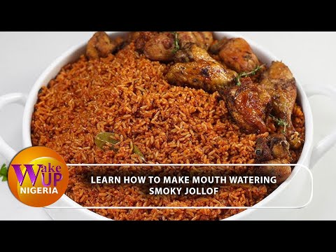 WUN KITCHEN SEG: Step-by-Step Process Of Making Nigerian Smokey Jollof Rice And Peppered Chicken