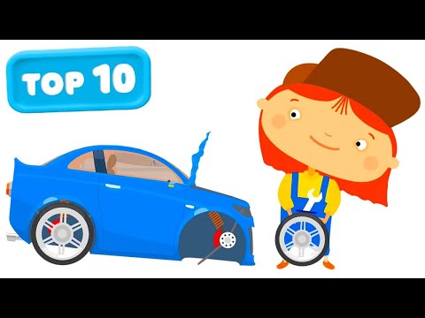 Doktor McWheelie Kompilation. TOP 10 Cartoons. Fahrzeug Zeichentrickfilme für Kinder