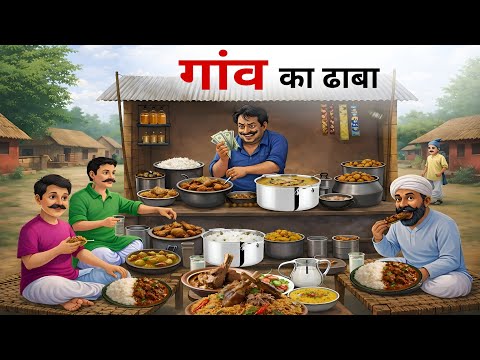 गांव का ढाबा | Gaon ka dhaba | moral story | cartoon Video | hindi kahani