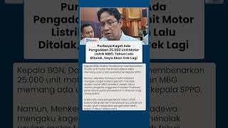 Menkeu Purbaya Tak Tahu Ada Pengadaan Motor Operasional MBG, Pernah Tolak Usulan: Saya akan Cek Lagi