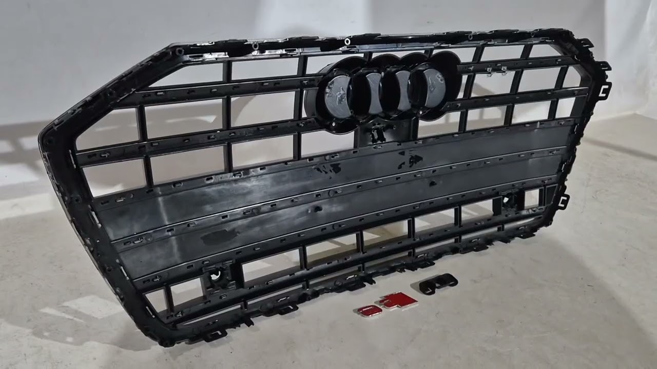 Audi A6 C8 2018- рр. Передня решітка S-style (чорна) Video 1