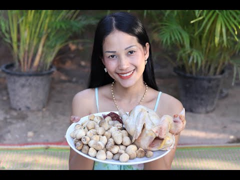 How To Cook Cambodian Chicken Mushroom Soup Recipe - I Am Thyda Cooking
