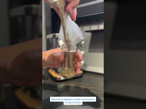 Gambar Informa Thalia Tempat Bumbu Dapur Kaca Dengan Rak 90 ml Set 12 Pcs - Siver