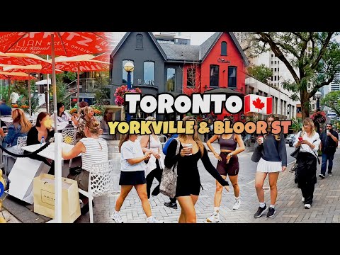 Toronto Downtown Bloor St And Yorkville Village Walking Tour Toronto Canada 4K