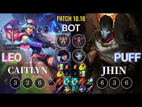 SB Leo Caitlyn vs IG Puff Jhin Bot - KR Patch 10.16