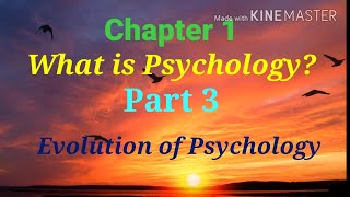 Evolution of Psychology (Class XI)